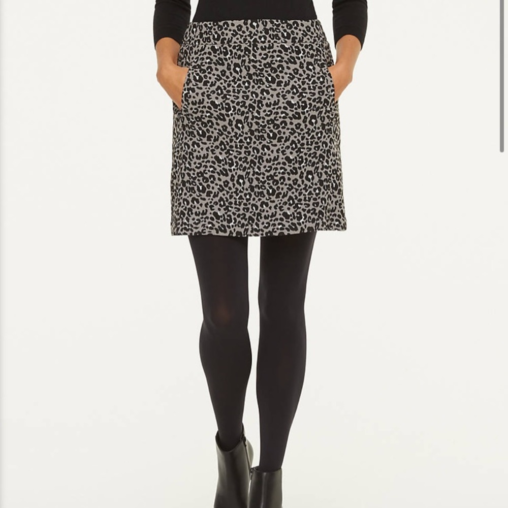 LOFT Leopard Print Straight Skirt, NWT! - Picture 2 of 8